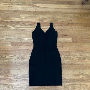 Abercrombie black knit body con dress